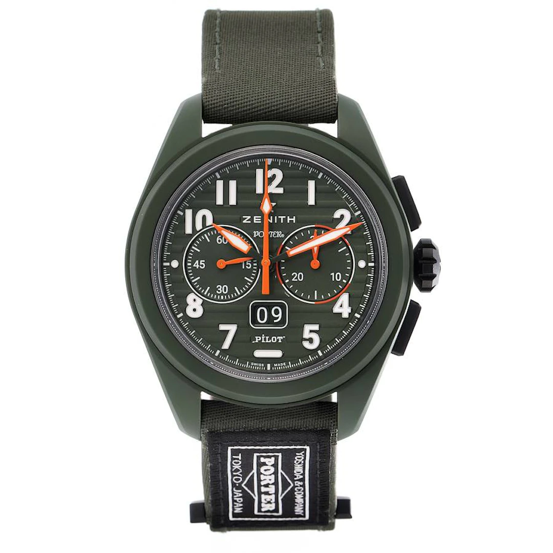 Zenith Pilot Big Date Flyback Porter (Reference 49.4001.3652). A 42mm
