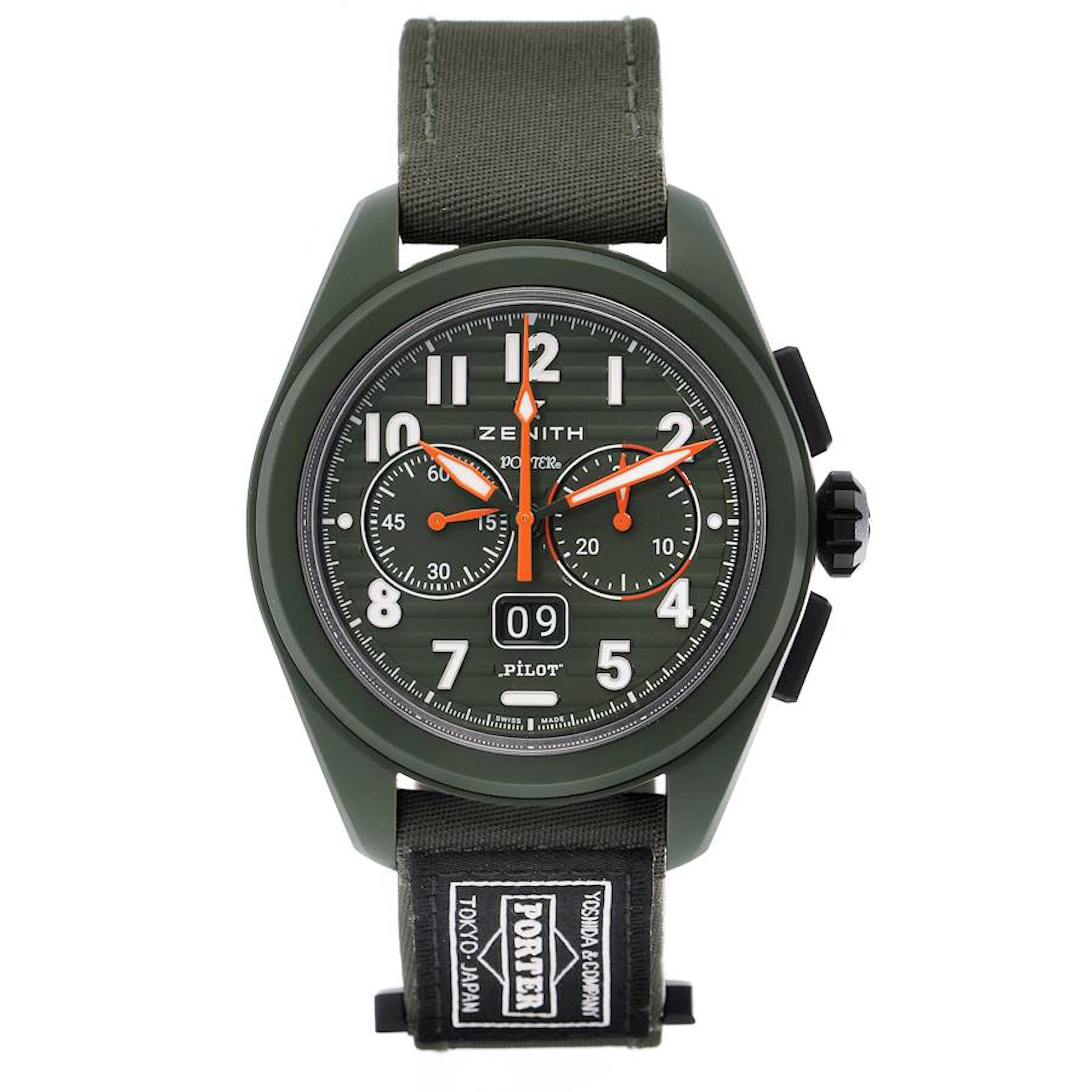 Zenith Pilot Big Date Flyback Porter (Reference 49.4001.3652). A 42mm