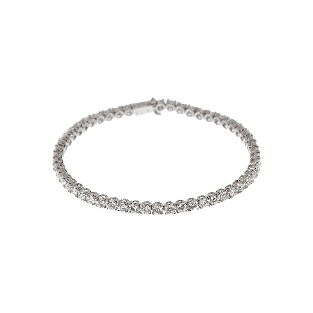 White Gold and 6.00ct Round Brilliant Cut Diamond Griffe Bracelet