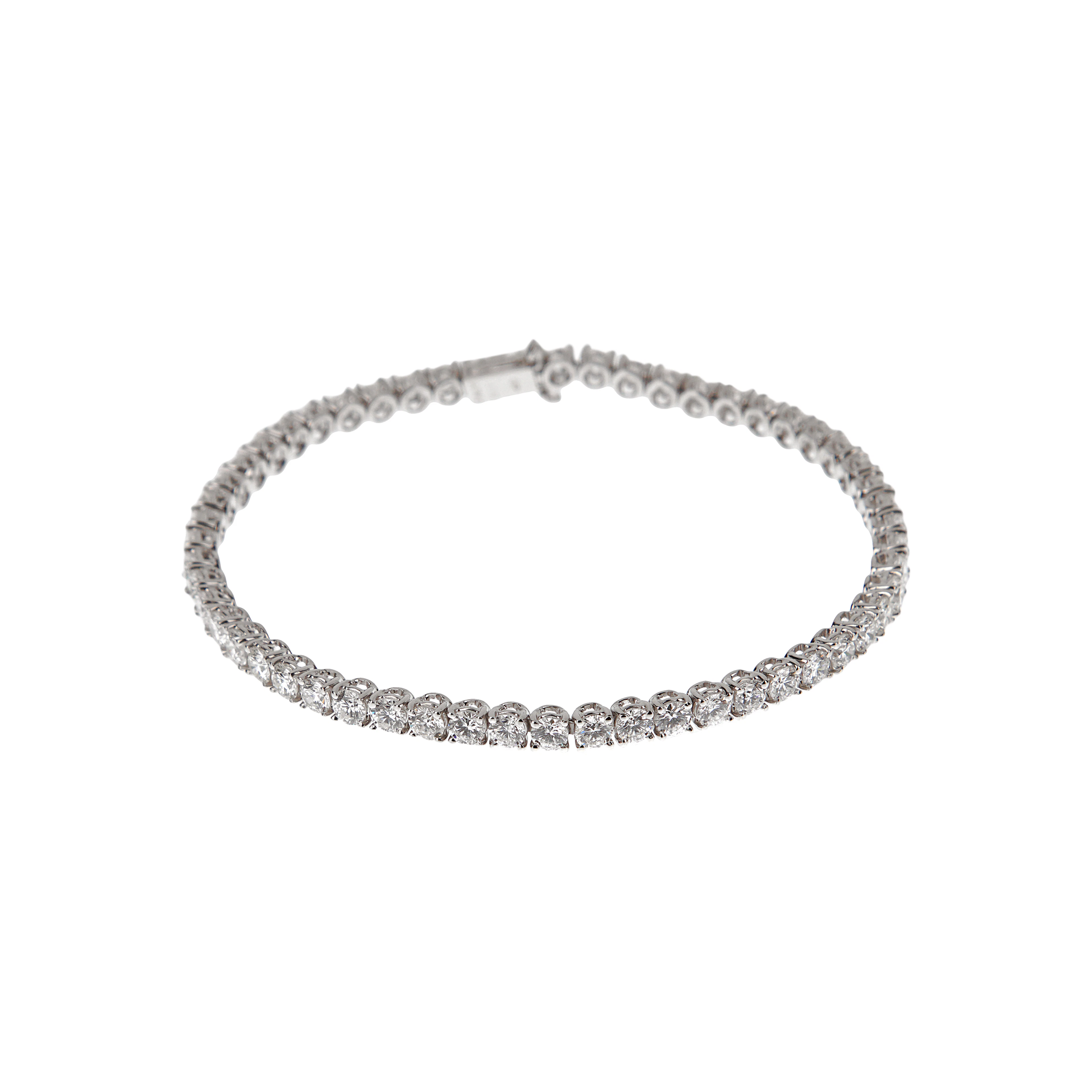 White Gold and 6.00ct Round Brilliant Cut Diamond Griffe Bracelet