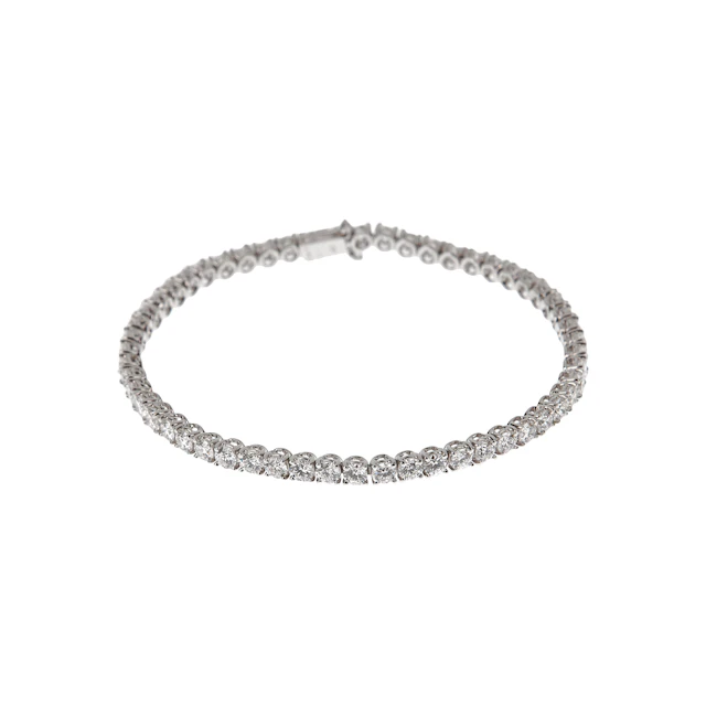 White Gold and 6.00ct Round Brilliant Cut Diamond Griffe Bracelet