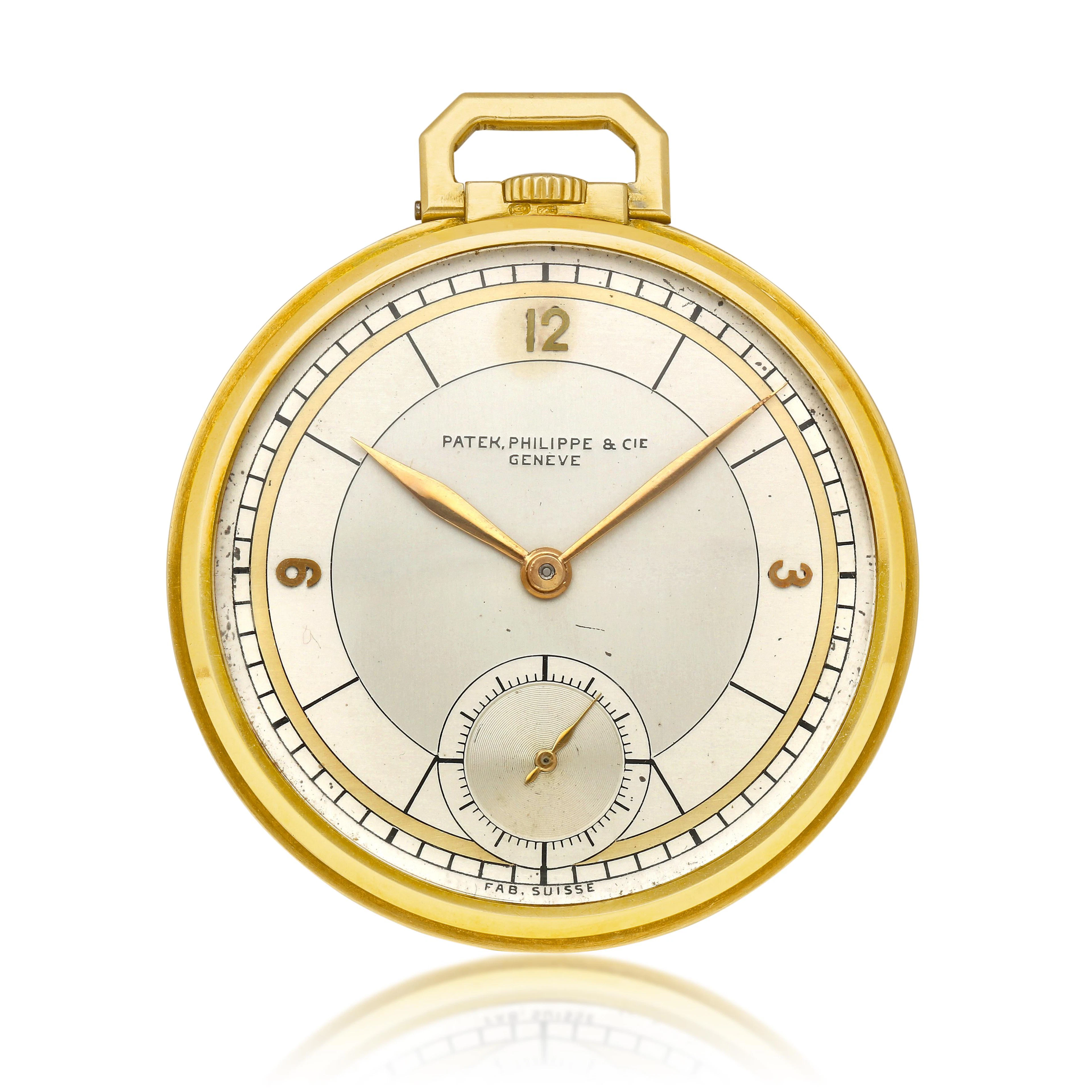 Patek Philippe & Cie. A yellow gold mechanical openface keyless watch