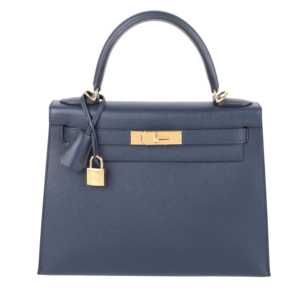 Bleu Indigo Epsom Sellier Kelly 28 Gold Hardware, 2022