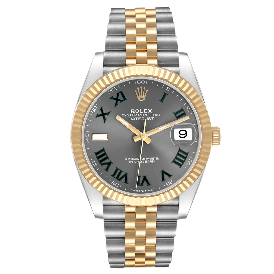Datejust 'Wimbledon' (Reference 126333). A 41mm stainless steel yellow