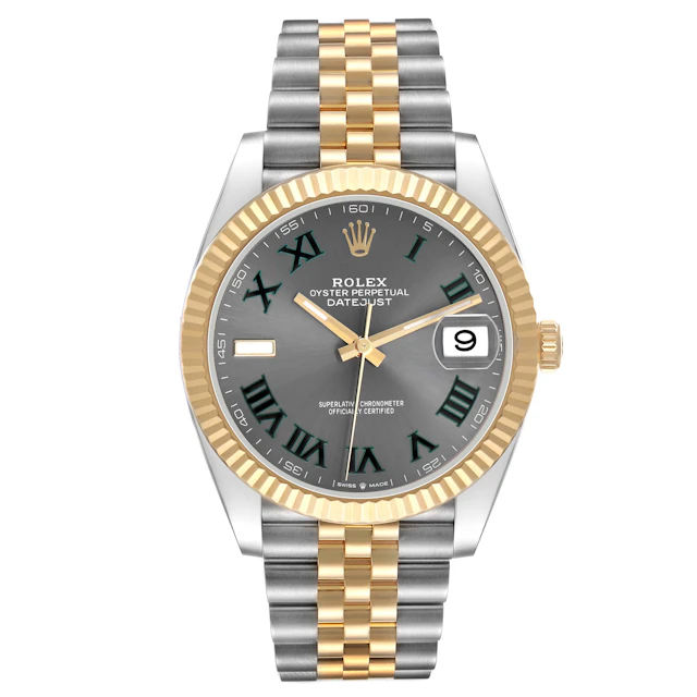 Datejust 'Wimbledon' (Reference 126333). A 41mm stainless steel yellow