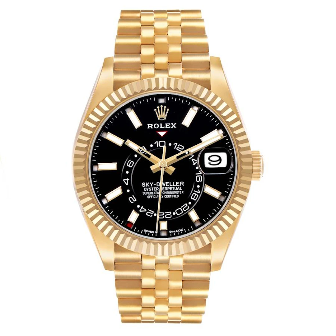Sky-Dweller (Reference 336938). A 42mm yellow gold automatic wristwatch