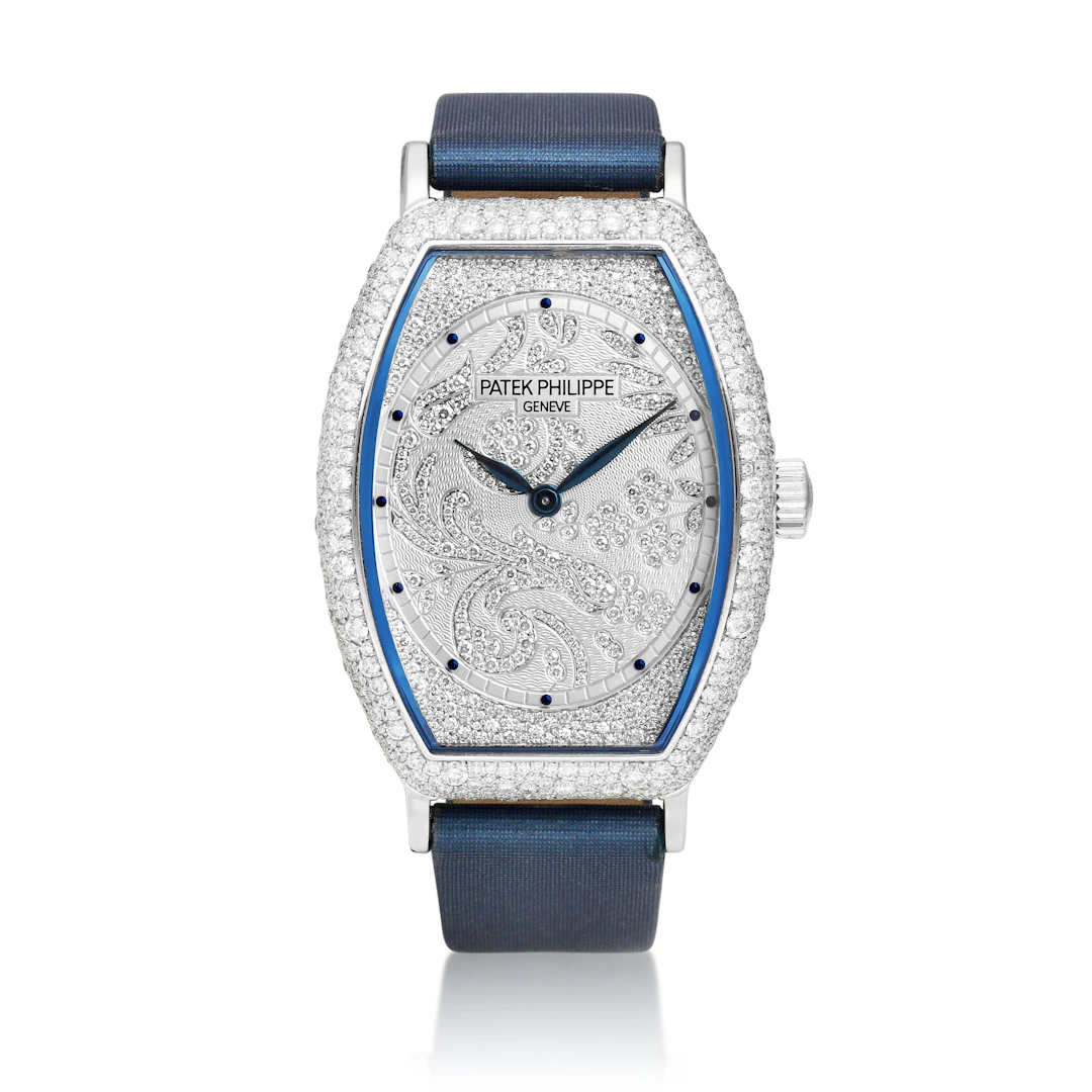 Gondolo (Reference 7099). A white gold and diamond-set manual wind