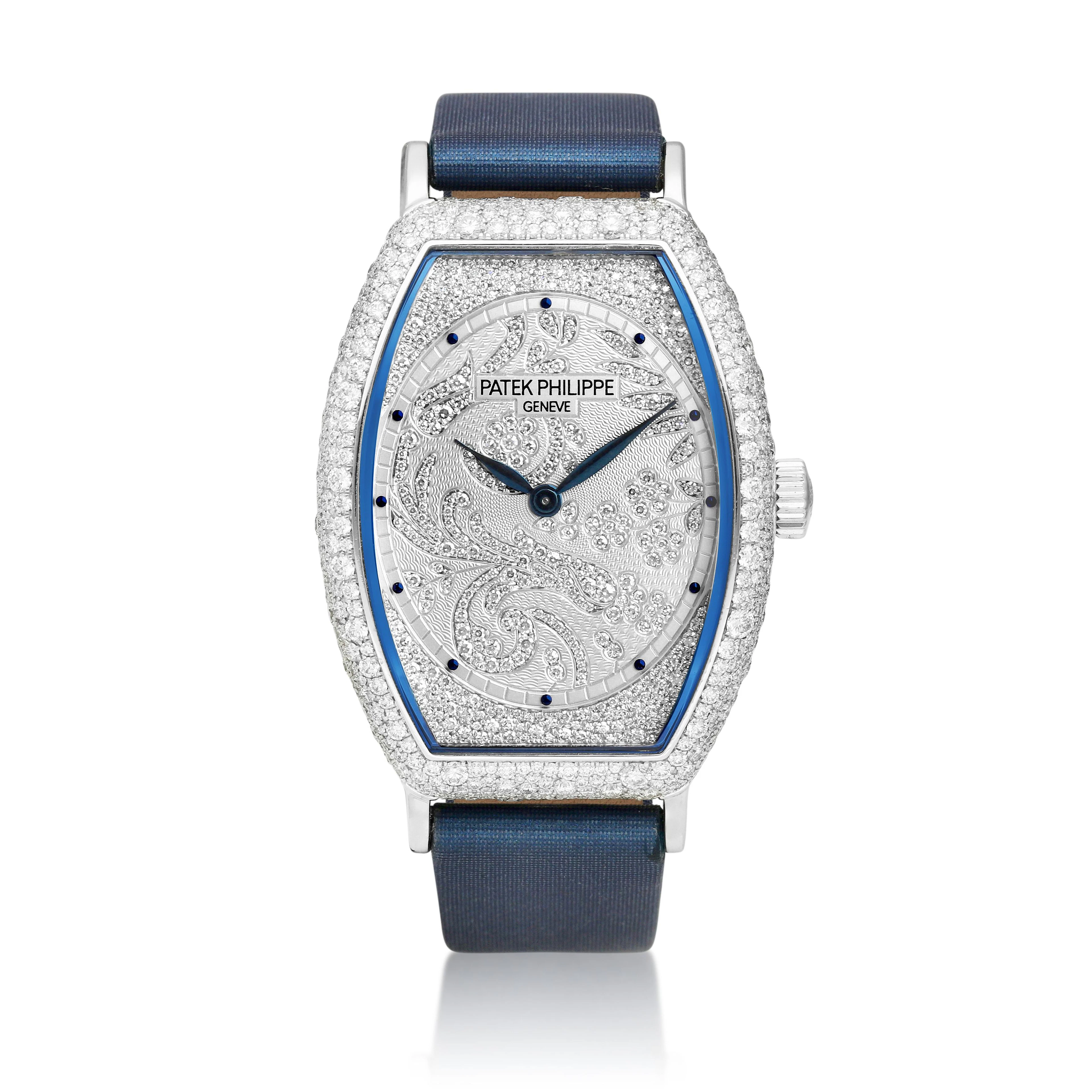 Gondolo (Reference 7099). A white gold and diamond-set manual wind