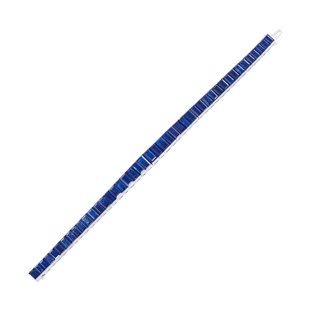 Platinum and Sapphire Bracelet