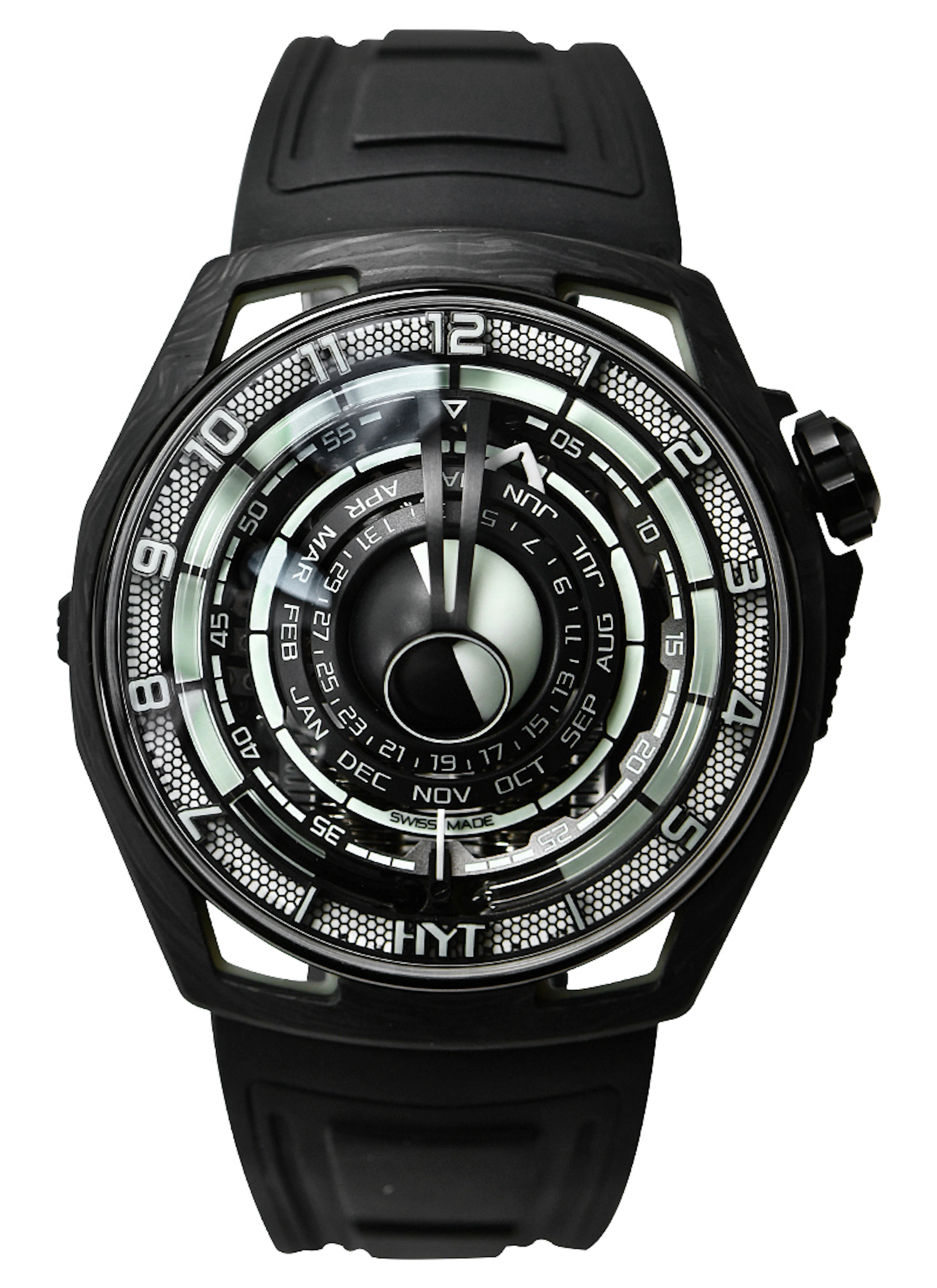 Moon Runner (Reference H02800-A). A 48mm black hydro carbon & tec