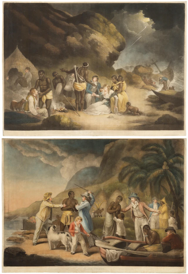 British Anti-Slavery Scenes | "African Hospitality" and "Slave Trade"