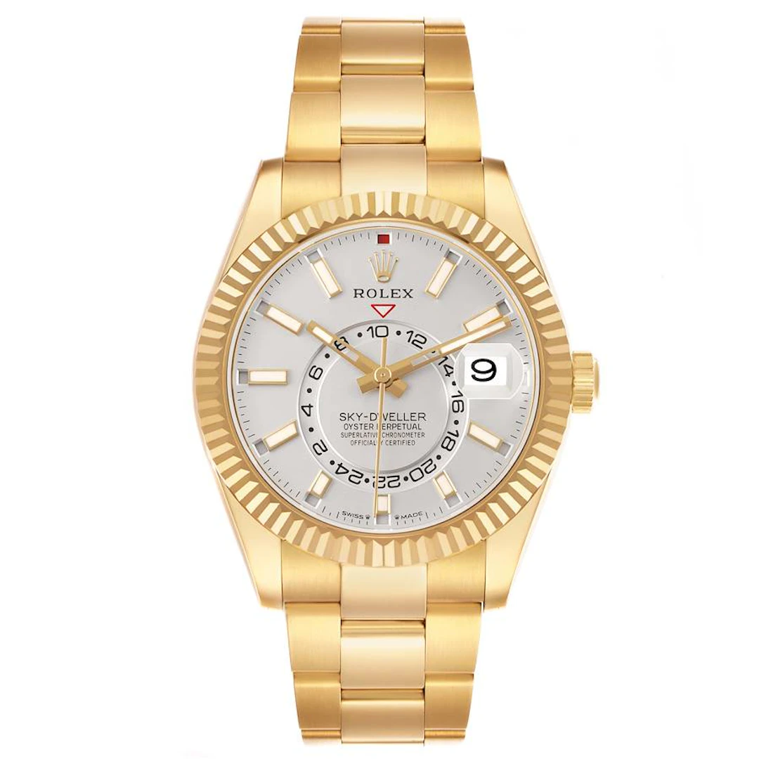 Sky-Dweller (Reference 336938). A 42mm yellow gold automatic wristwatch