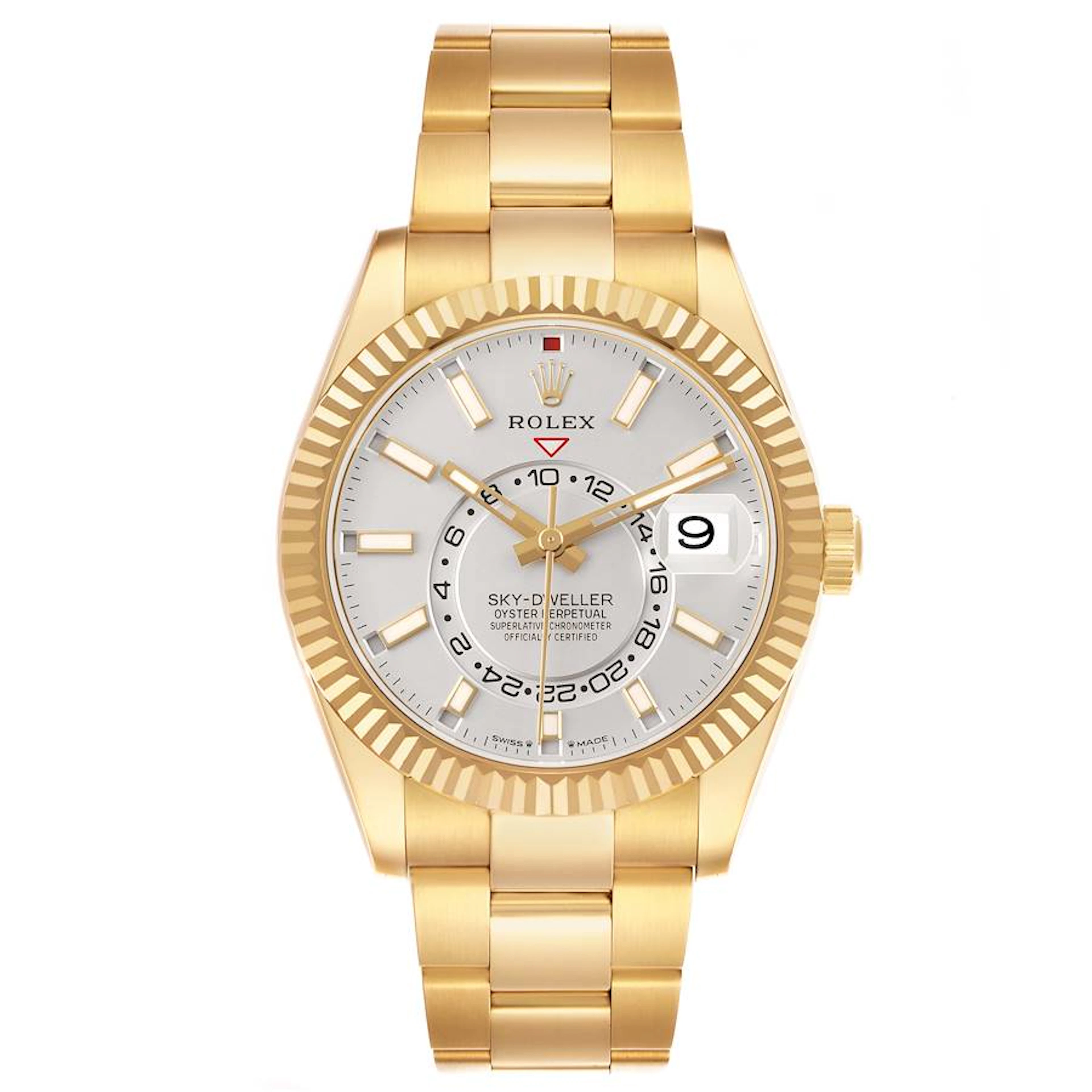 Sky-Dweller (Reference 336938). A 42mm yellow gold automatic wristwatch