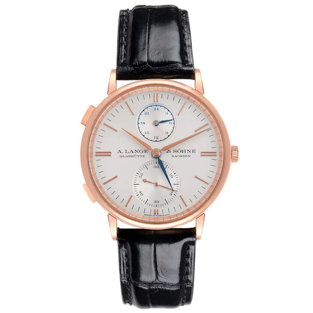Saxonia (Reference 386.032). A 38.5mm rose gold automatic wristwatch