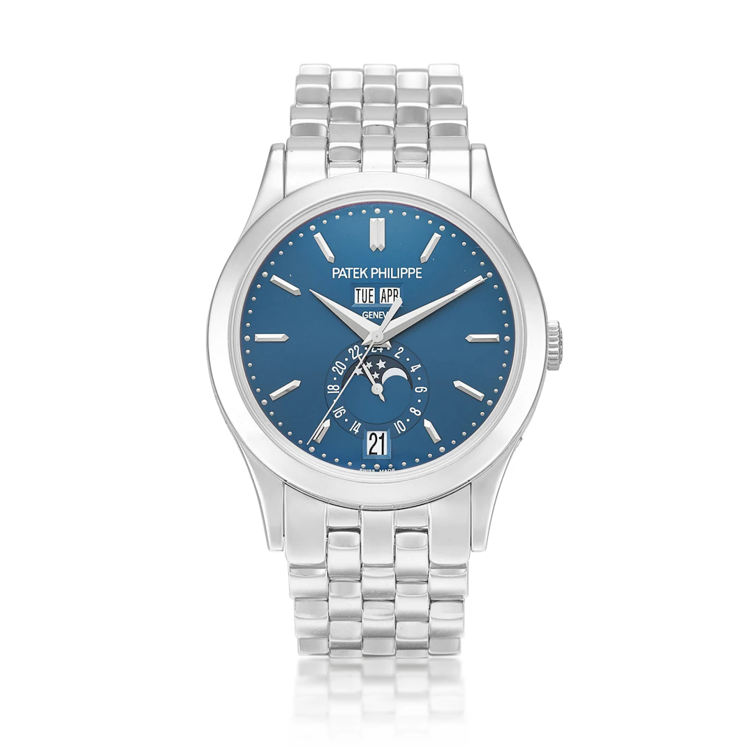 Complications (Reference 5396/1G). A white gold annual calendar automatic
