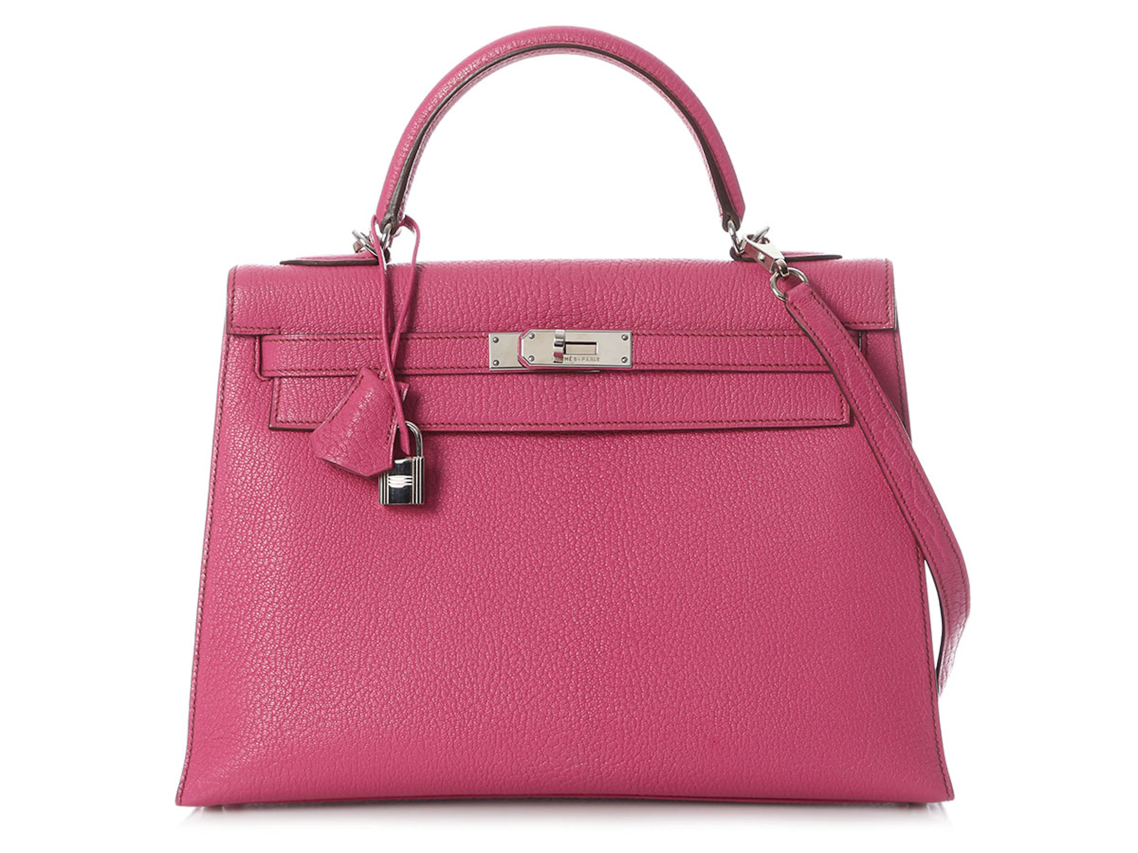Fuchsia Chèvre Sellier Kelly 32 Palladium Hardware, 2005