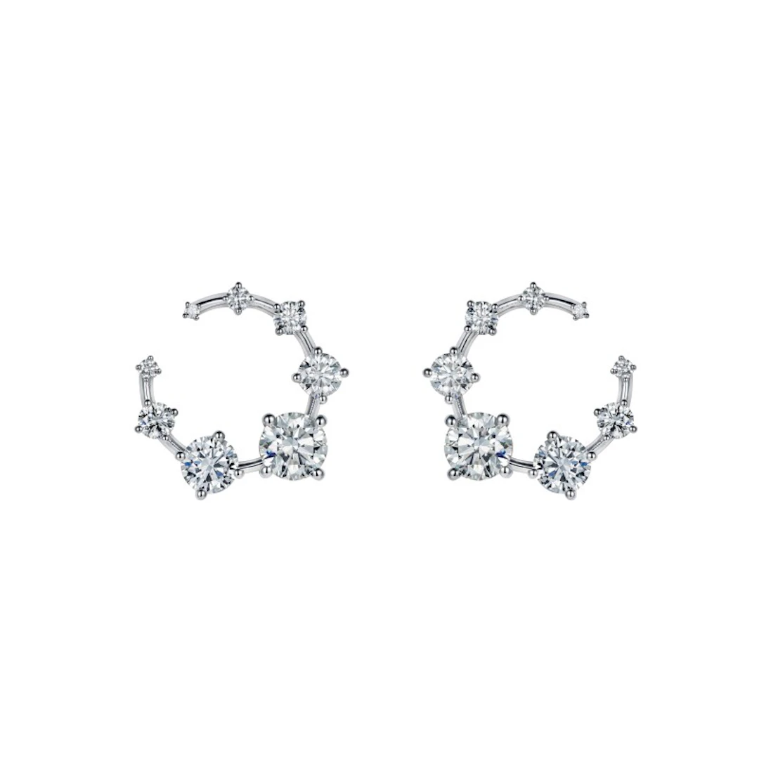 High Brilliant Sequence Circle Earrings