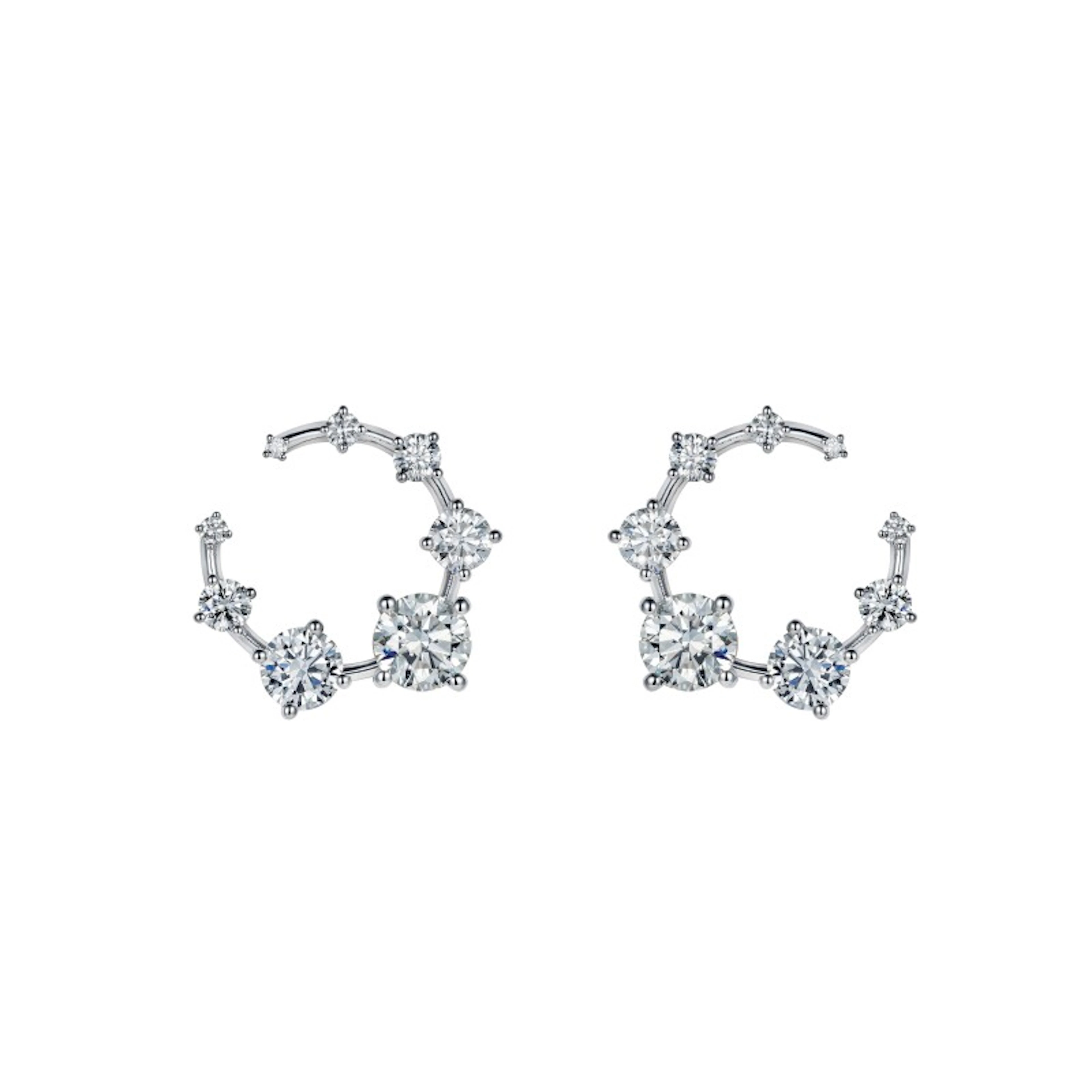 High Brilliant Sequence Circle Earrings