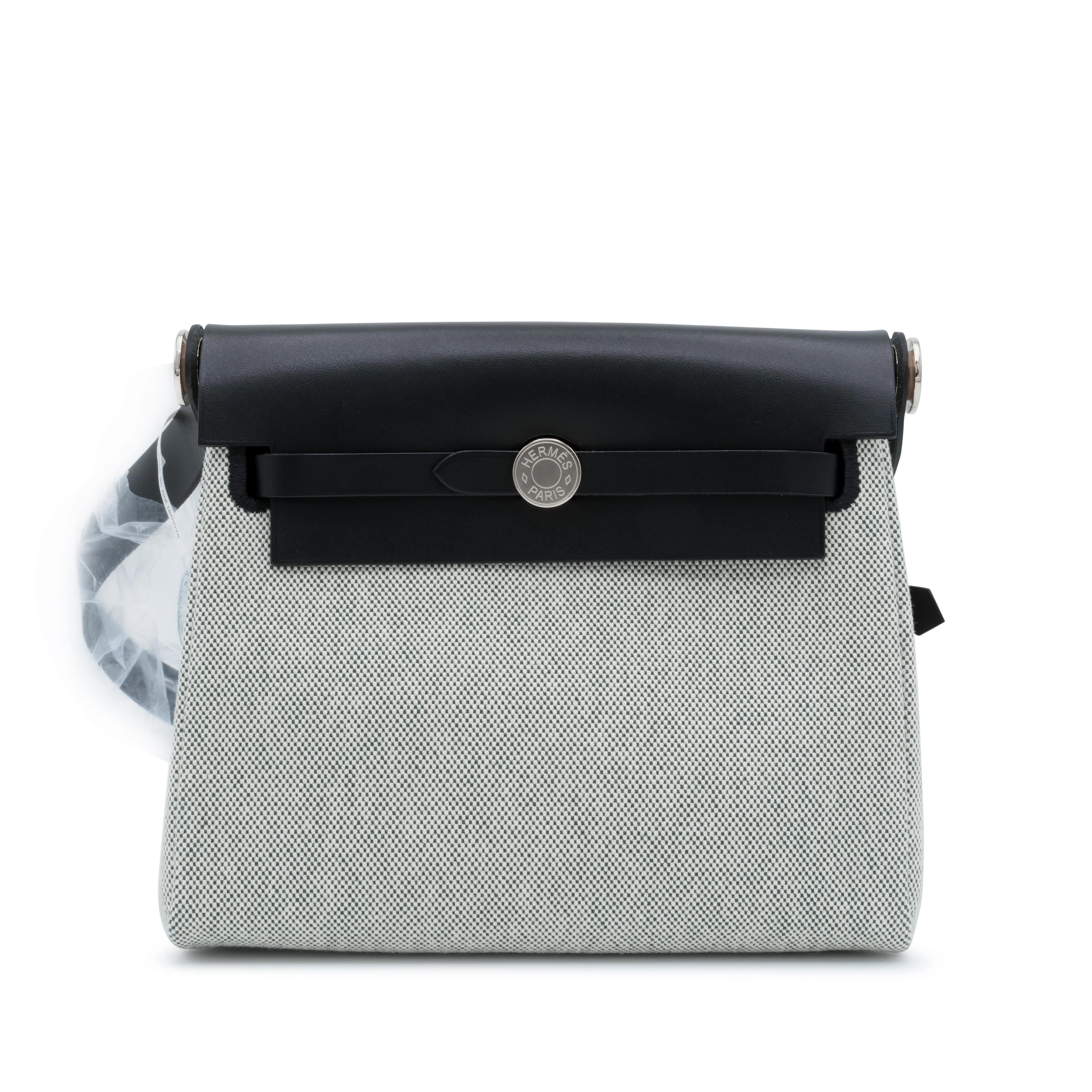 Black Vache Hunter and Ecru and Amande Toile Mini Herbag Zip 20 Palladium