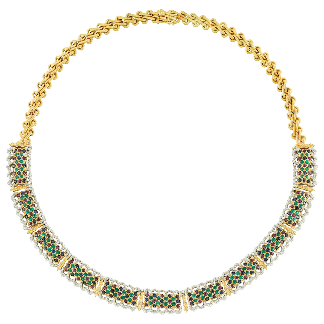Buccellati, Collier pierres de couleurs et or "Mosaico" | Buccellati