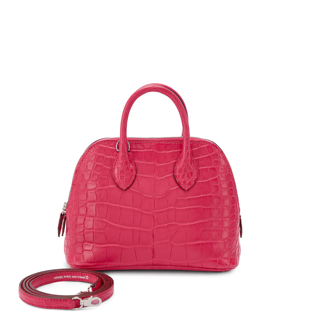 Rose Extreme Matte Alligator Mini Bolide 1923 Palladium Hardware, 2025