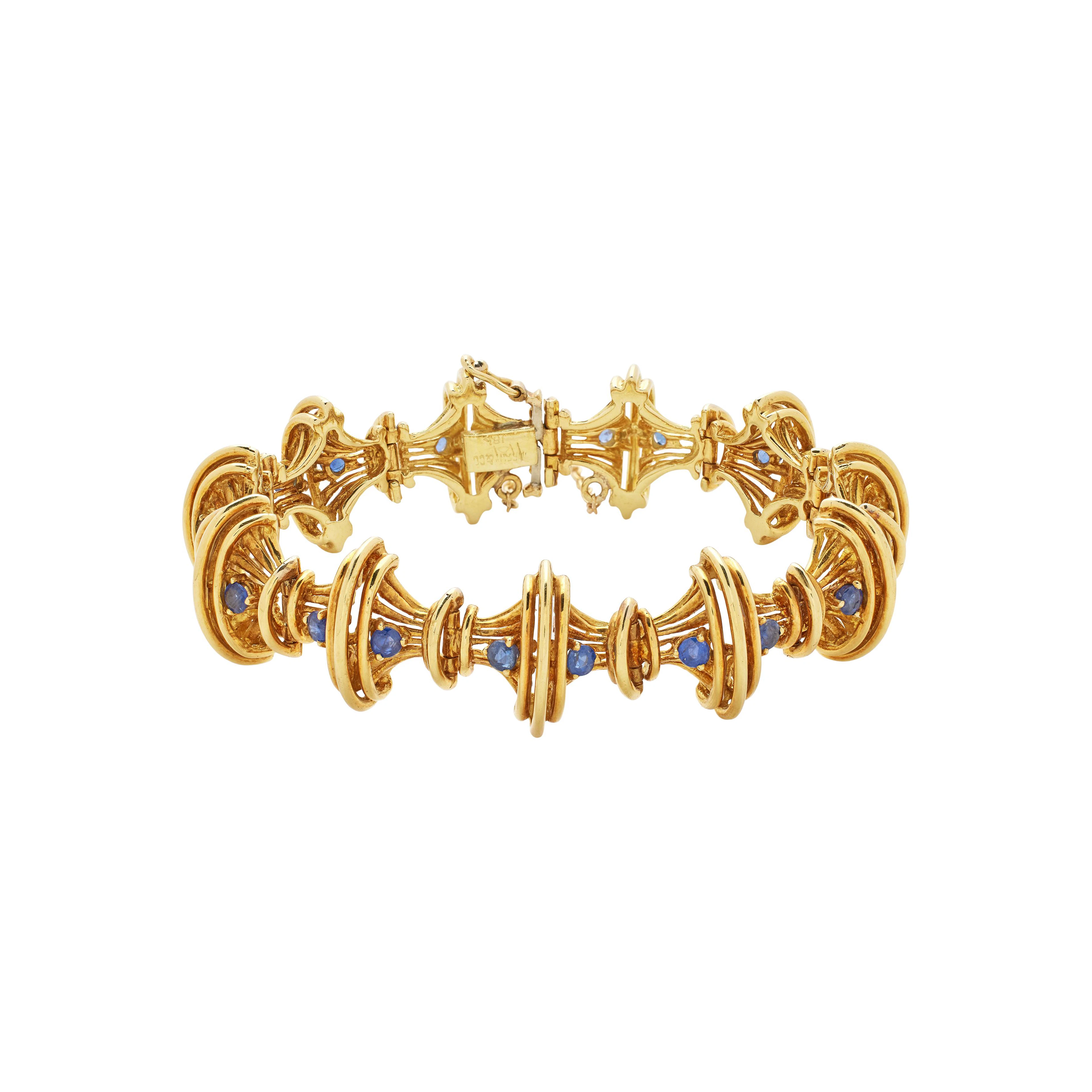 Gold and Sapphire Bracelet
