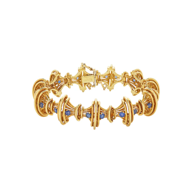 Gold and Sapphire Bracelet