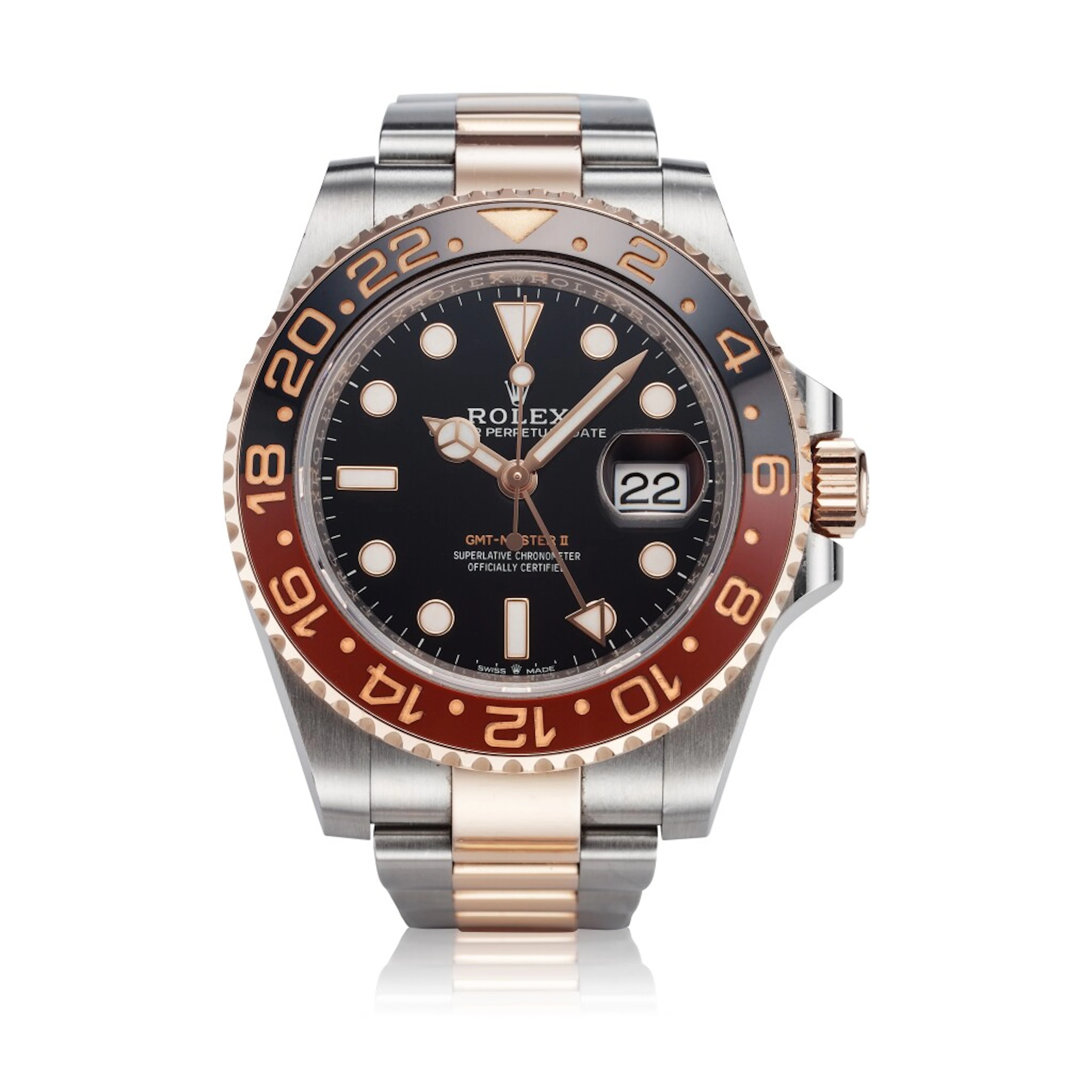 GMT-Master II 'Root Beer' (Reference 126711CHNR). A 40mm rose gold