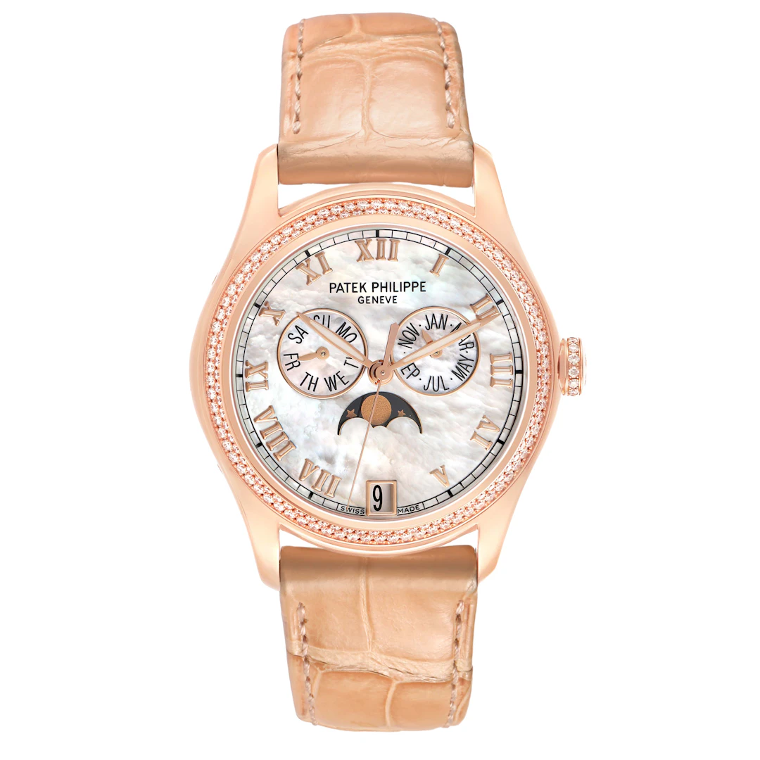 Complications (Reference 4936R-001). A 37mm rose gold diamond-set