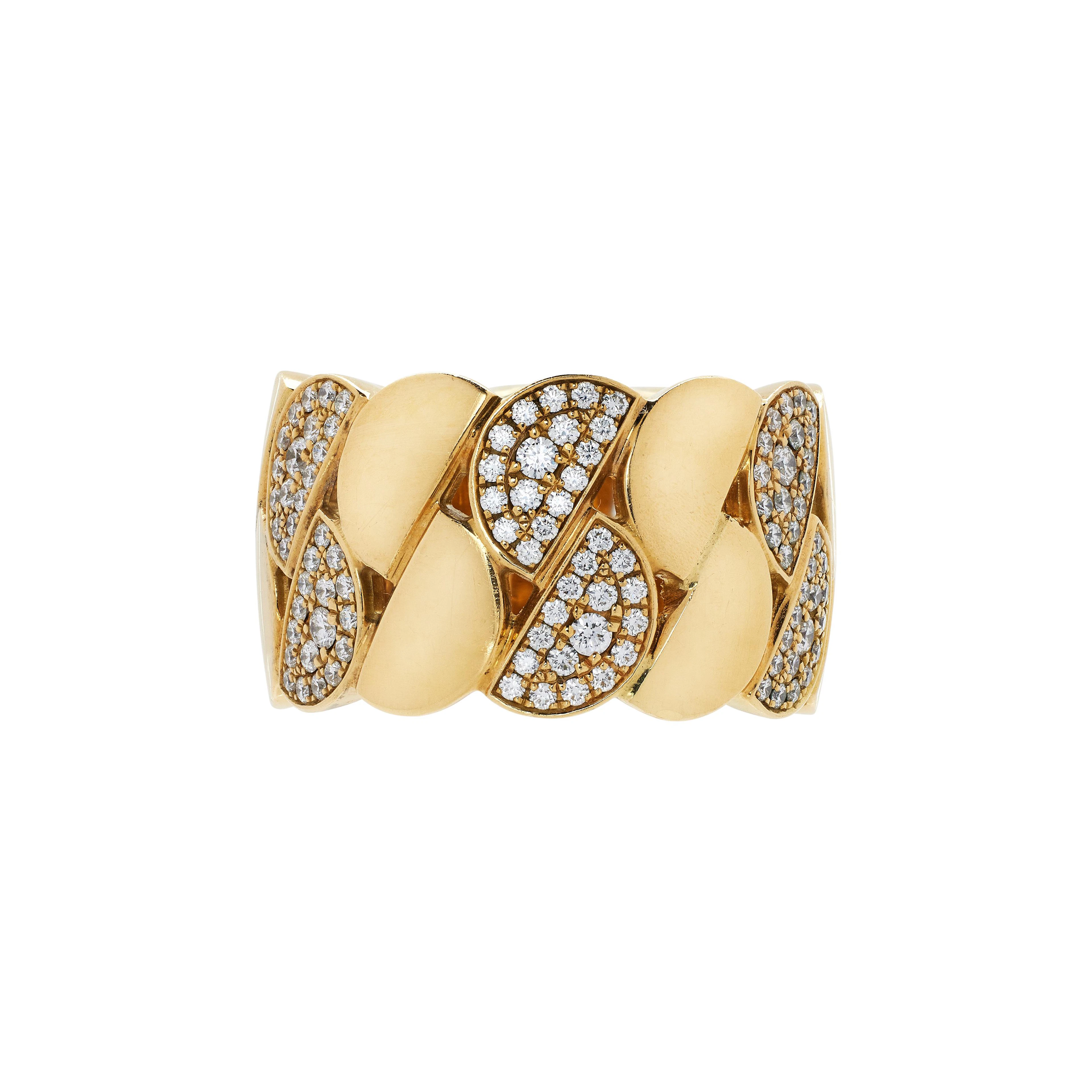 Gold and Diamond La Dona Ring