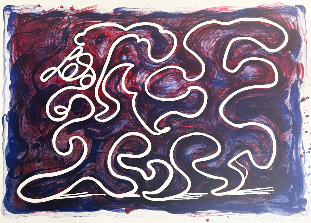White Lines Dancing in Printing Ink