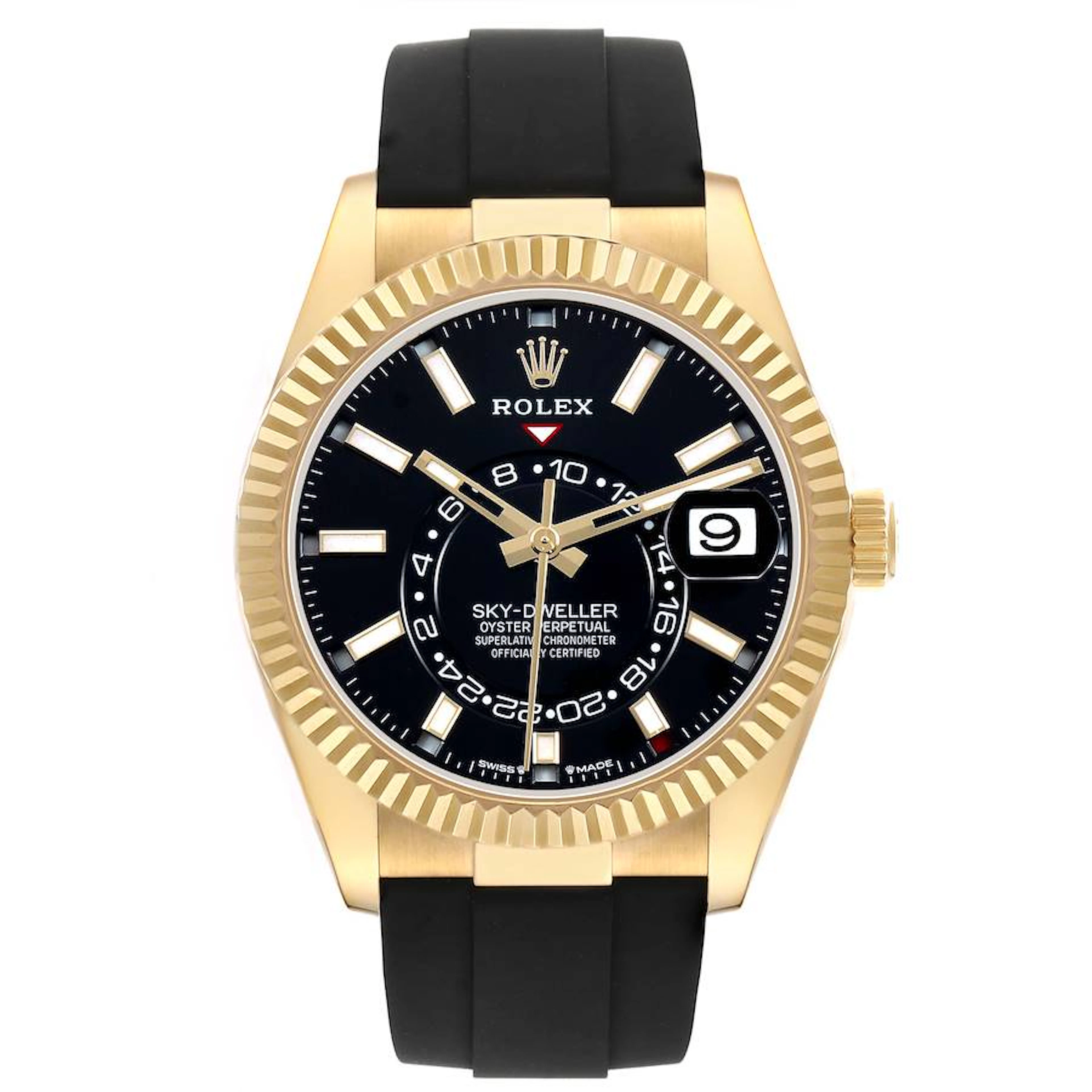 Sky-Dweller (Reference 336238). A 42mm yellow gold automatic wristwatch