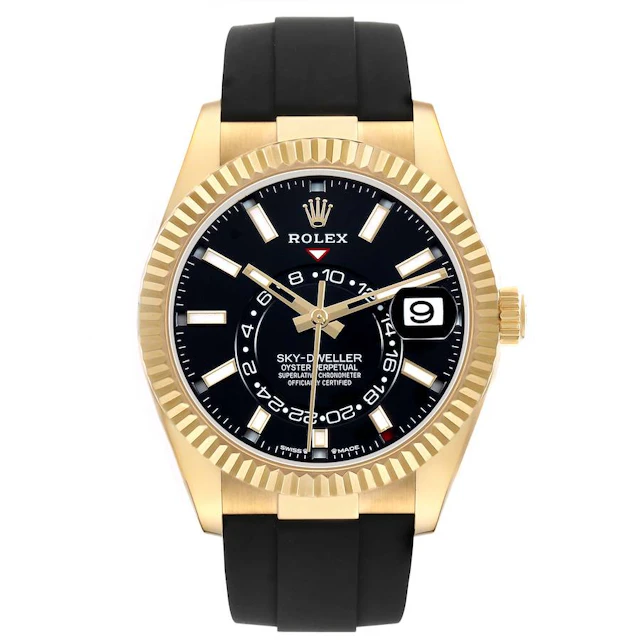 Sky-Dweller (Reference 336238). A 42mm yellow gold automatic wristwatch