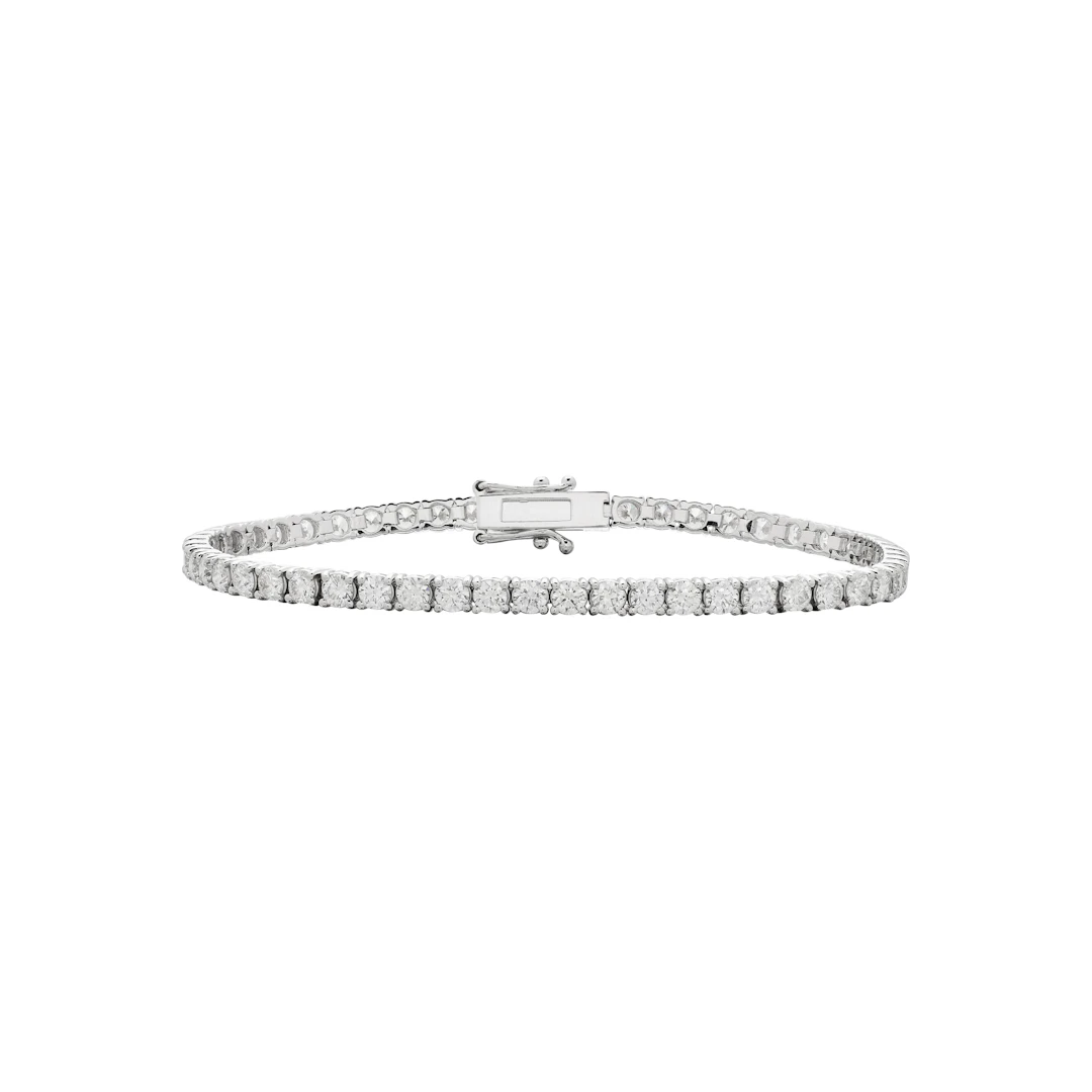 White Gold and 5.00ctw Round Brilliant Cut Diamond Tennis Bracelet