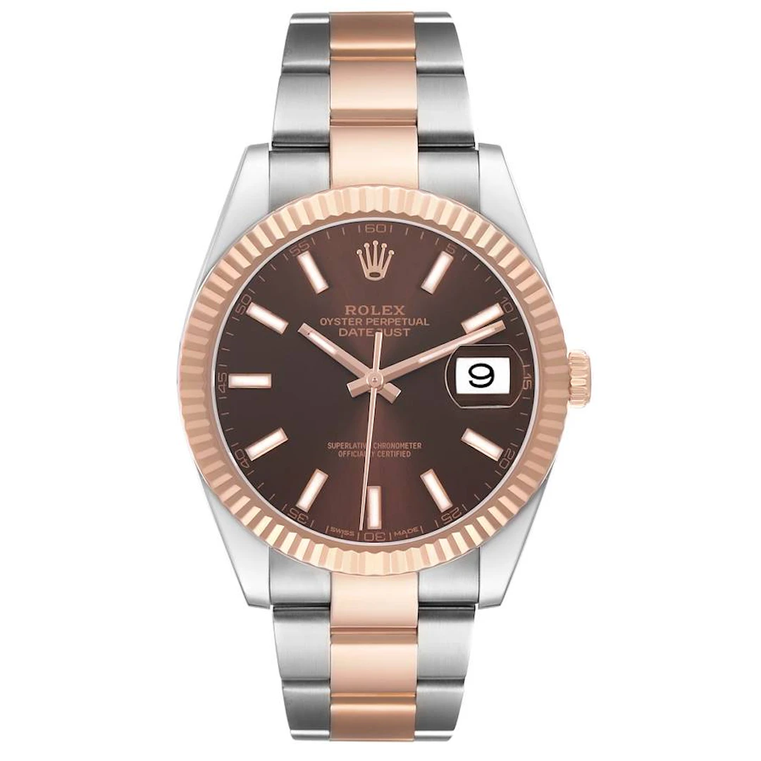 Datejust (Reference 126331). A 41mm rose gold stainless steel automatic