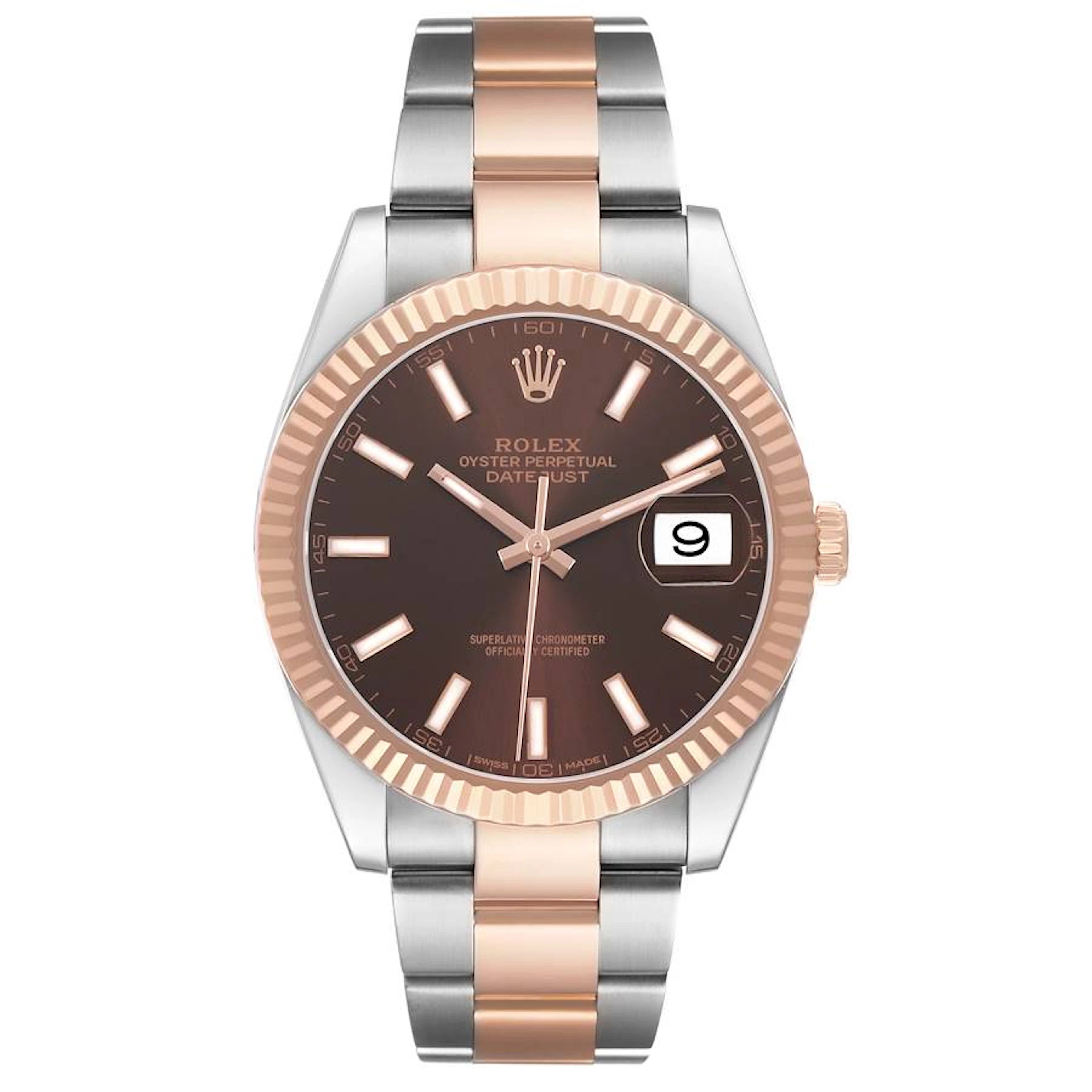 Datejust (Reference 126331). A 41mm rose gold stainless steel automatic