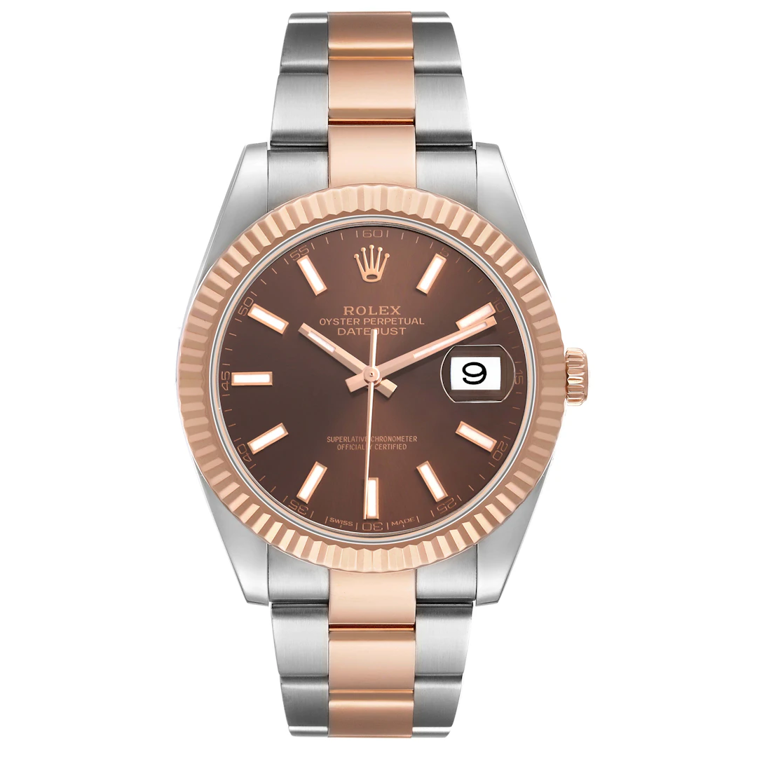 Datejust (Reference 126331). A 41mm stainless steel rose gold automatic