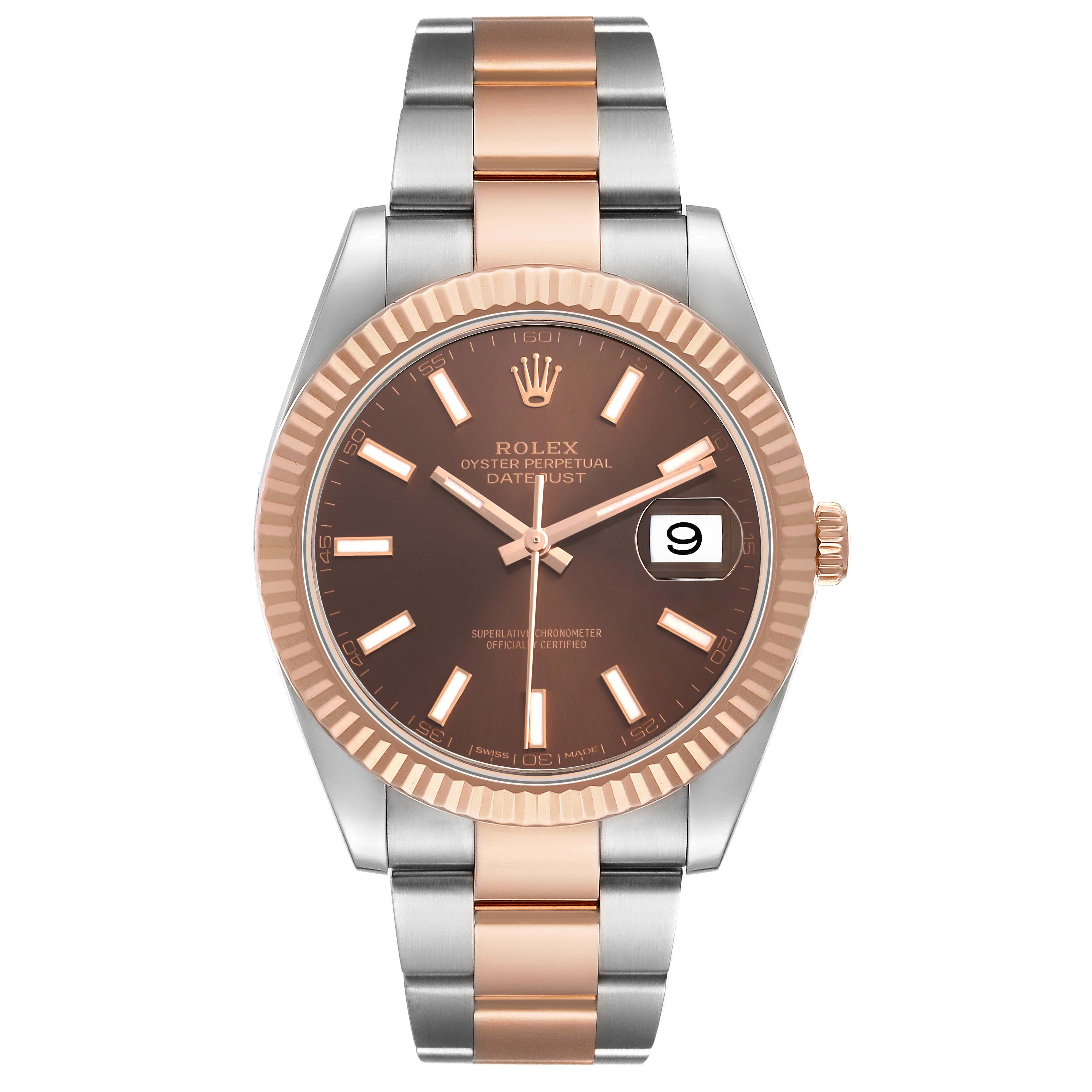 Datejust (Reference 126331). A 41mm stainless steel rose gold automatic