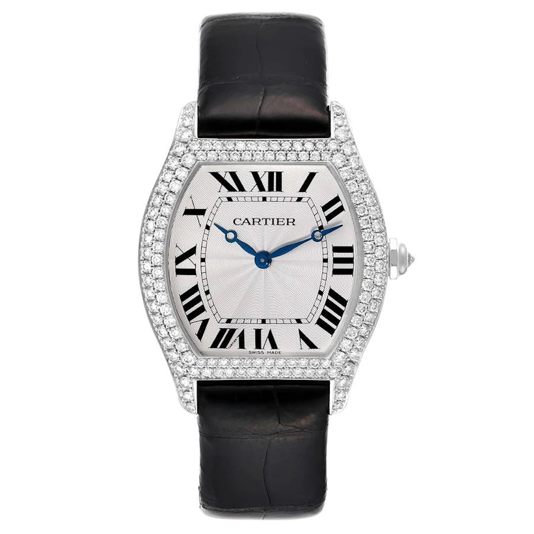 Tortue (Reference WA504351). A 34mm white gold diamond-set manual