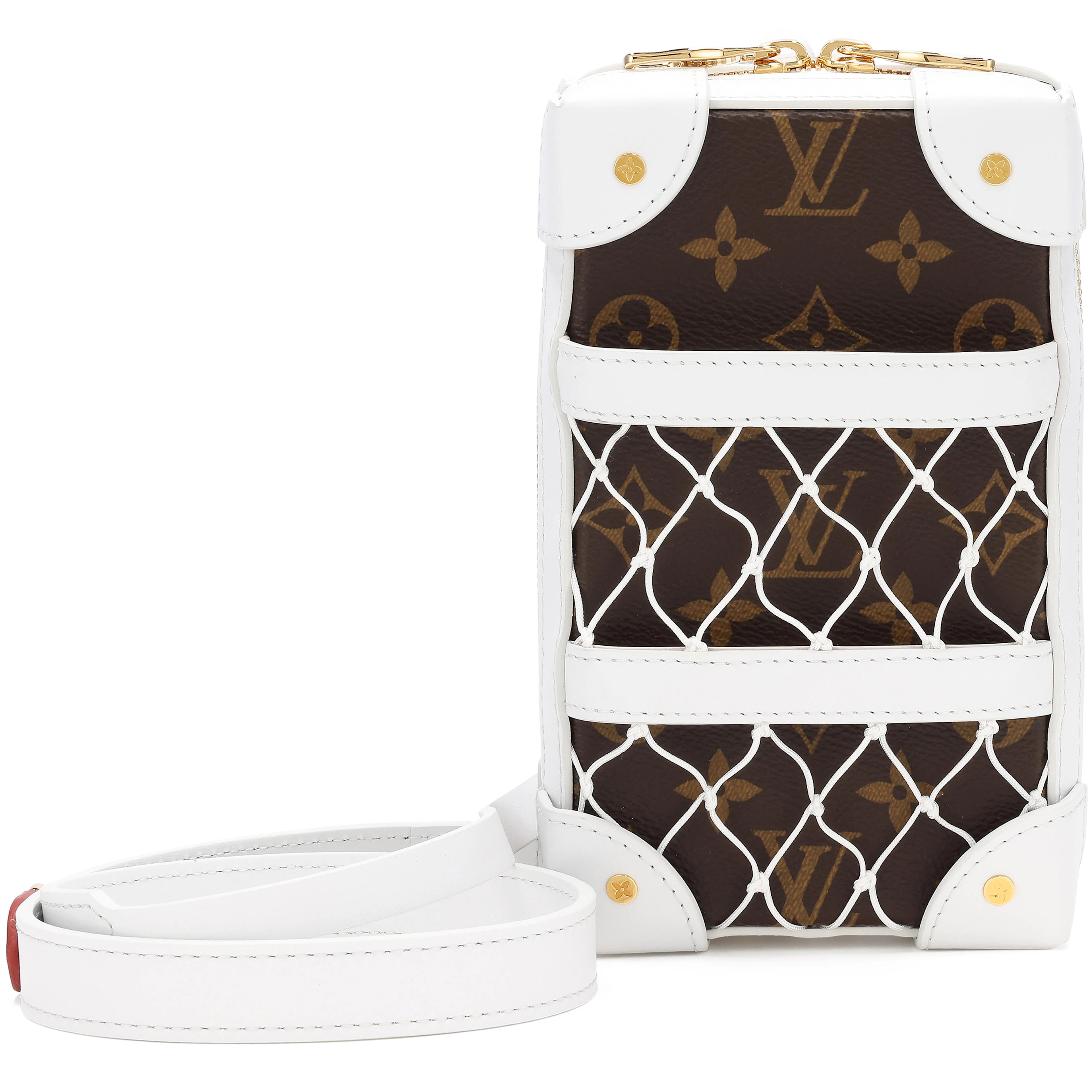Ebene Monogram Coated Canvas NBA Soft Trunk Phone Box Gold Hardware, 2020