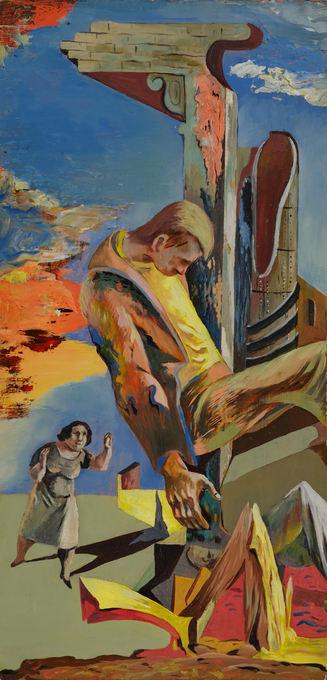 Untitled (Man on architectural remains)