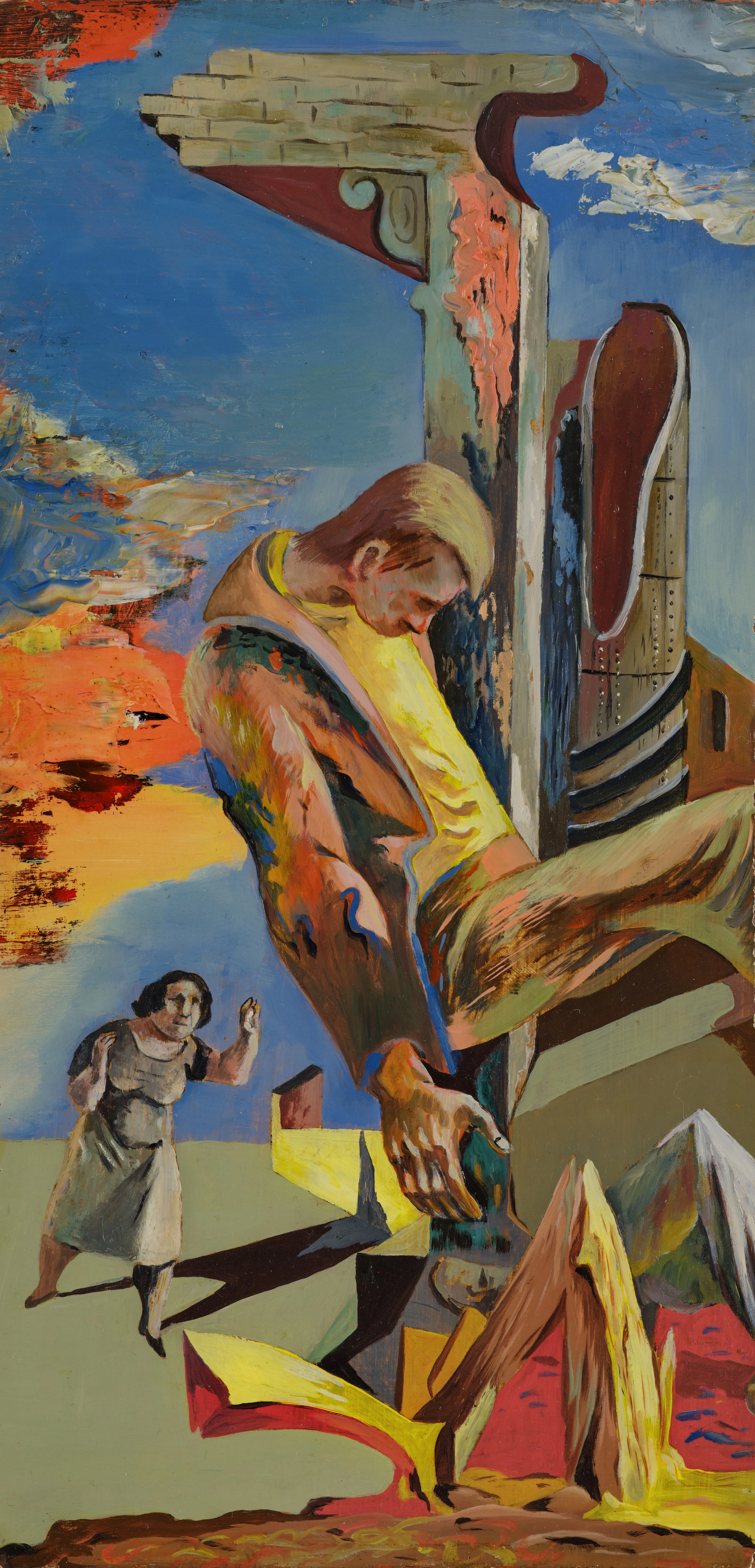 Untitled (Man on architectural remains)