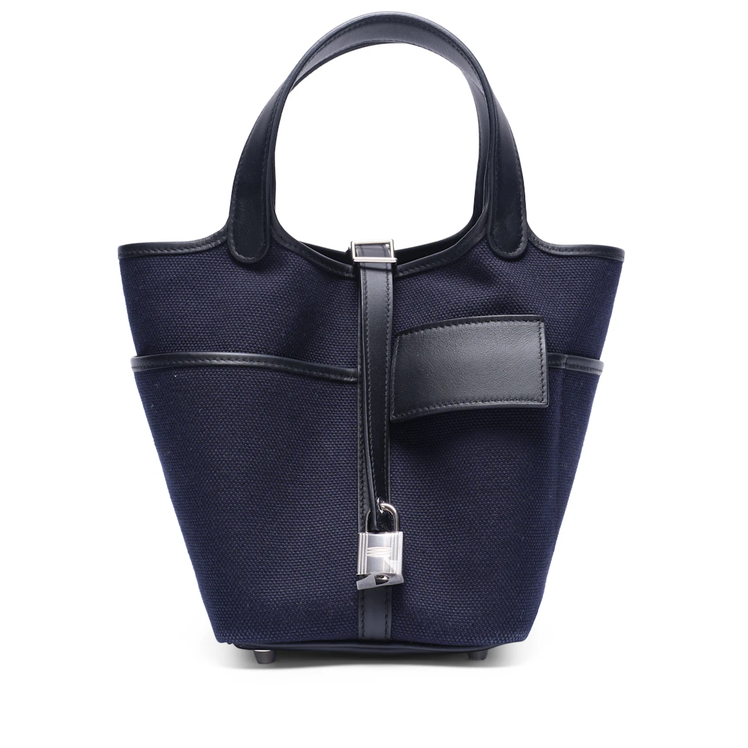 Limited Edition Bleu Marine Toile Geoland and Black Swift Cargo Picotin