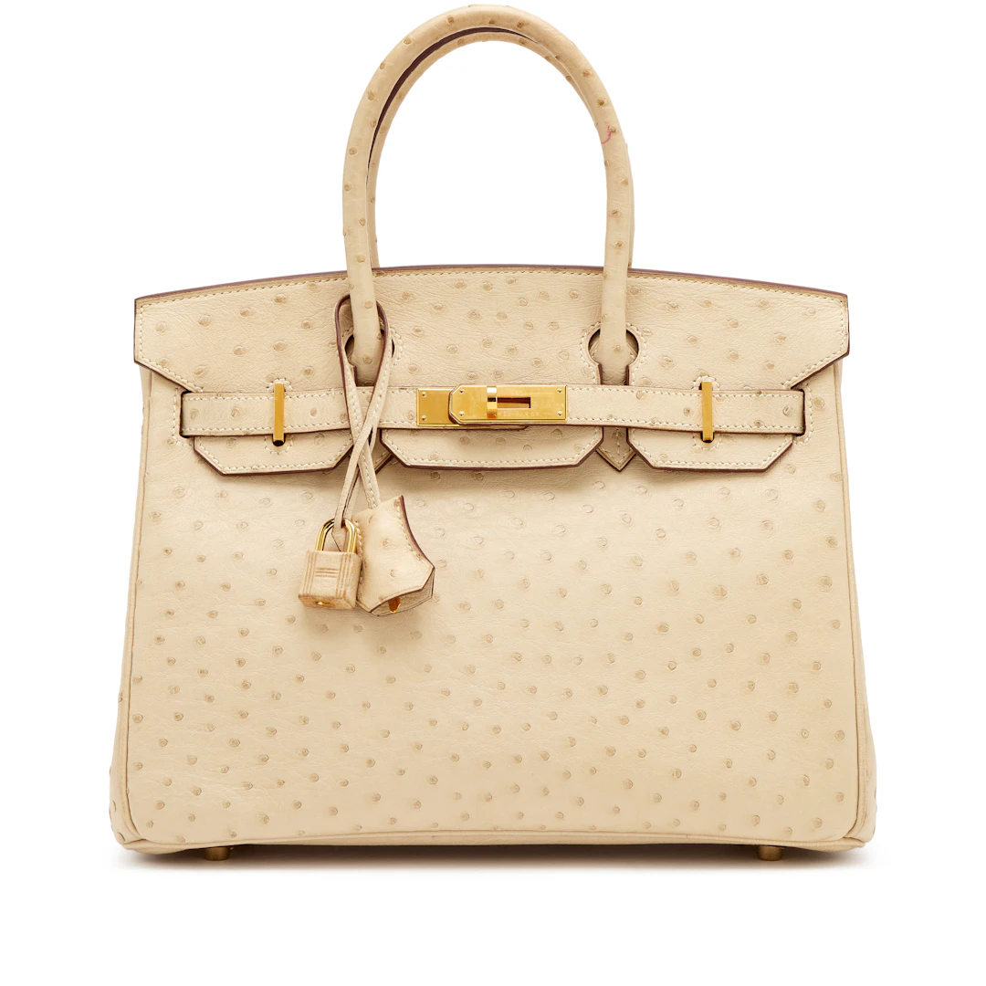 Parchemin Ostrich Birkin 30 Gold Hardware, 2009