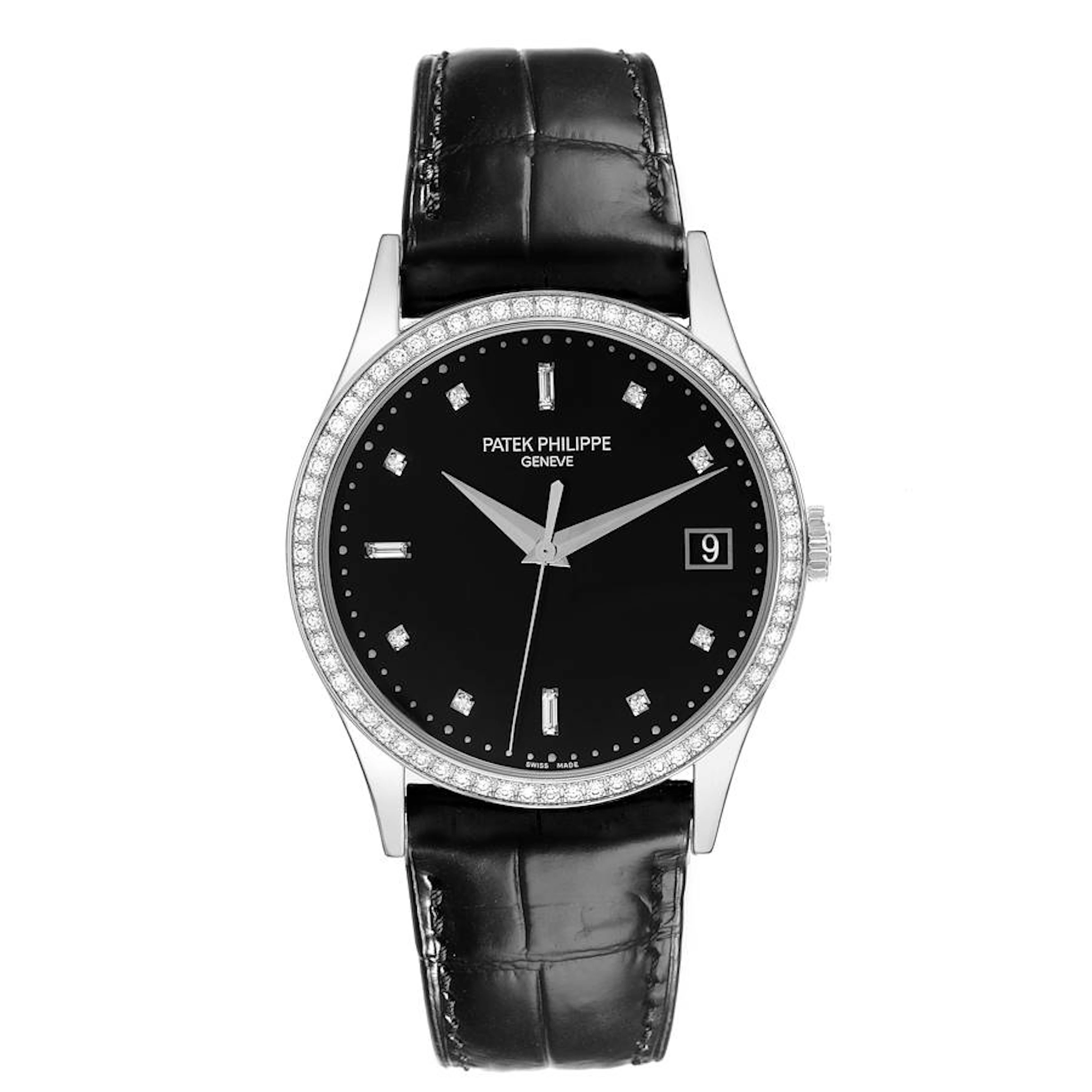 Calatrava (Reference 5297G-001). A 38mm white gold diamond-set automatic