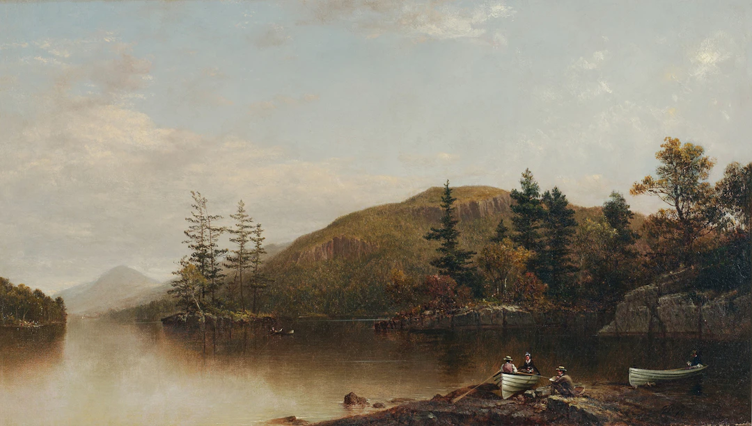Shelving Rocks, Lake George, from the Hen and Chickens Islands
