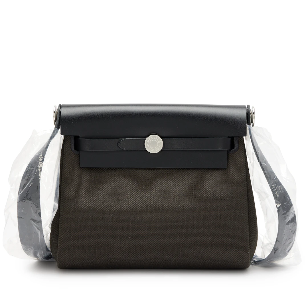 Vert de Gris Toile and Military Vache Hunter Mini Herbag Zip 20 Palladium