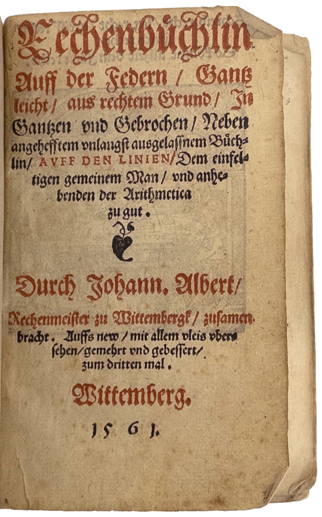 Rechenbüchlein Auf Der Federn, Ganz Leicht, Aus Rechtem Grund / Calculation