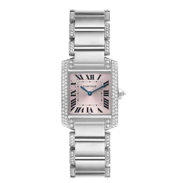 Tank Francaise Medium (Reference WE1014SC). A 30mm white gold diamond-set