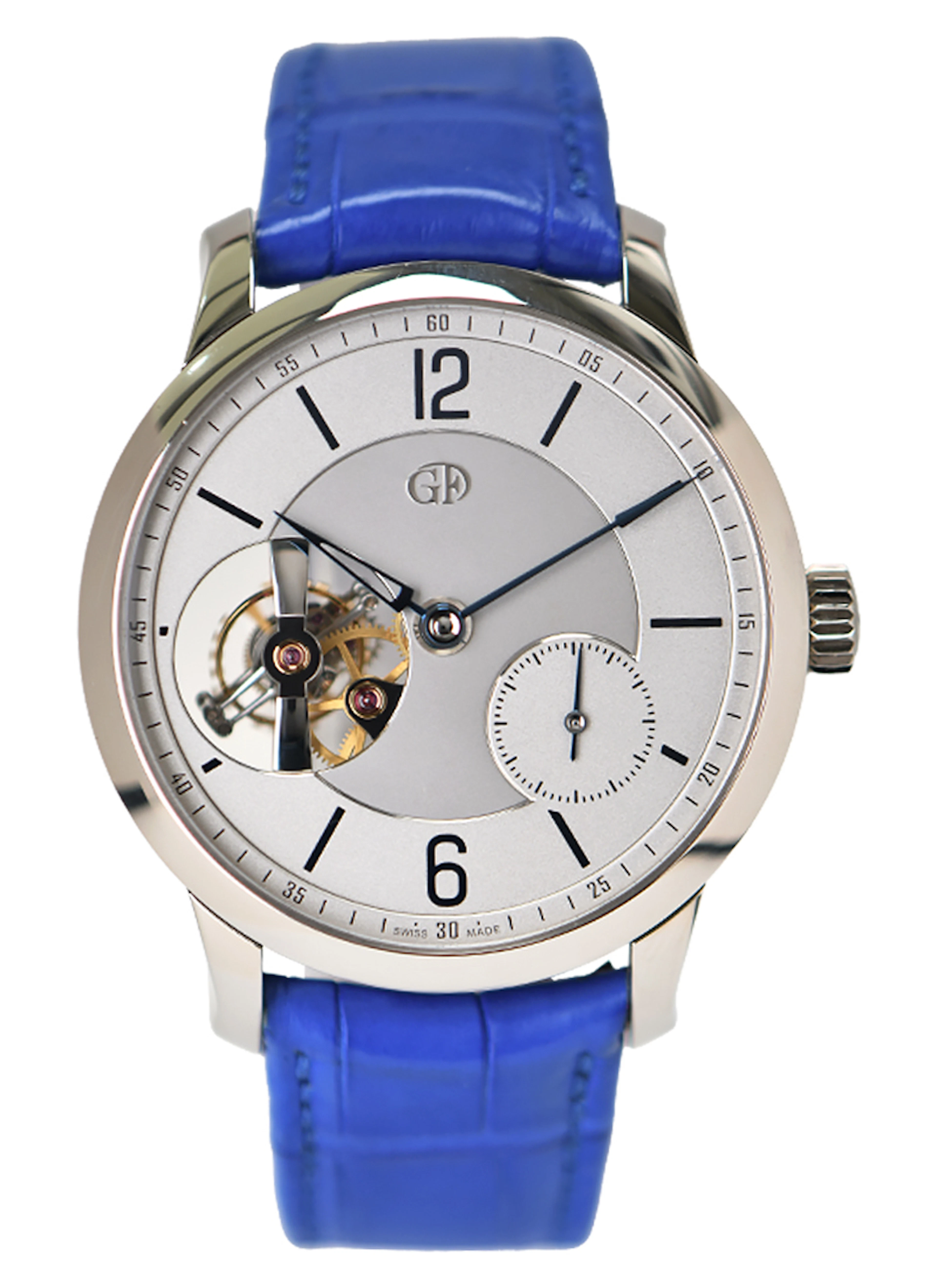 Tourbillon 24 Secondes Vision. A 43.5mm white gold manual wind wristwatch